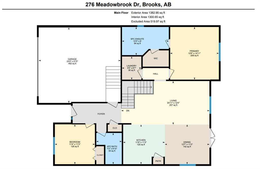      276 Meadowbrook Drive E , Brooks, 0043,T1R 1N7 ;  Listing Number: MLS A1243567